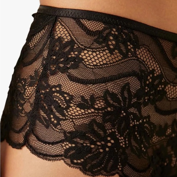 Intimately Free People Last Dance Lace Brief Sz L Black - Picture 3 of 6